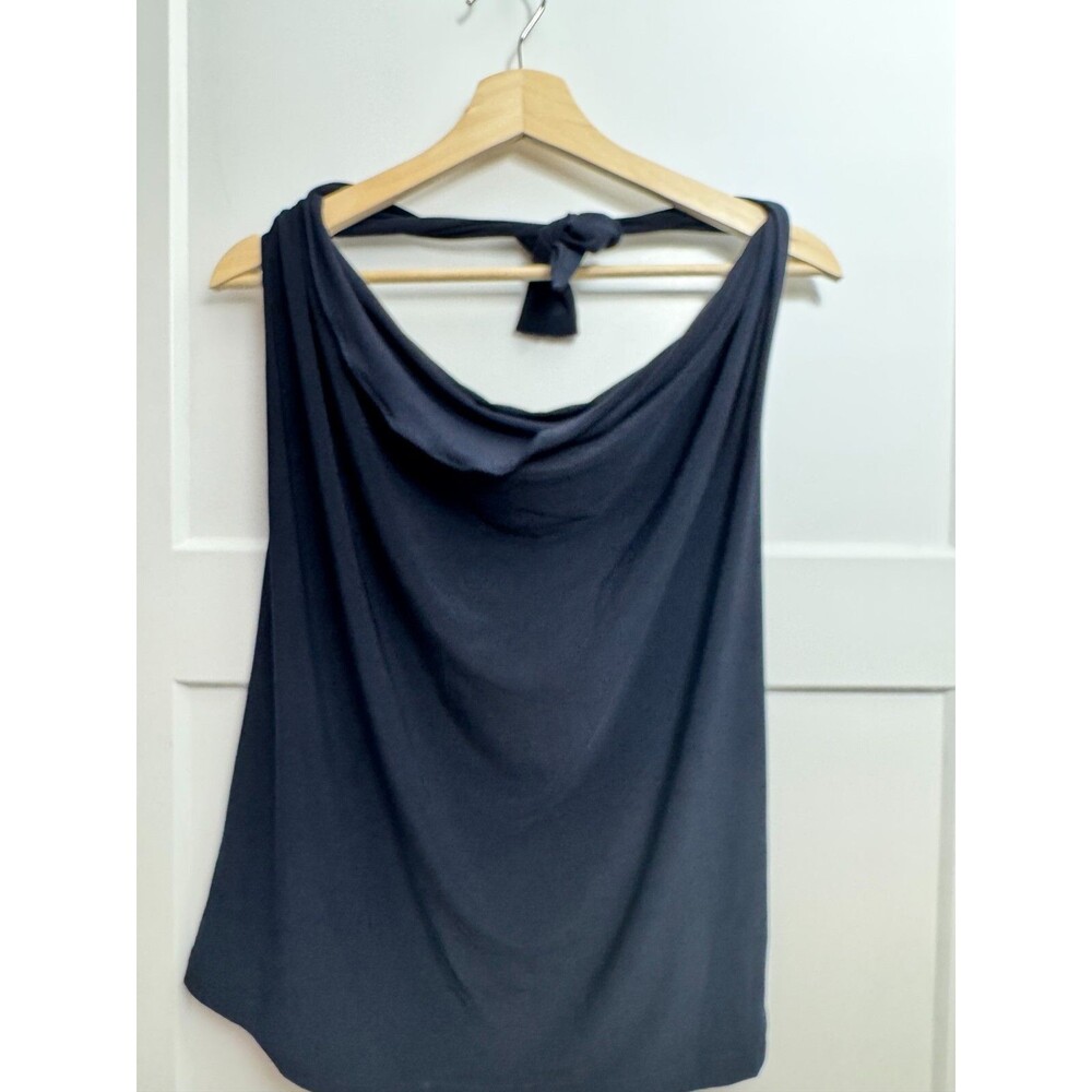 Abi Ferrin Black Blouse Open Back Women's Sleeveless Medium Classy Sexy Formal